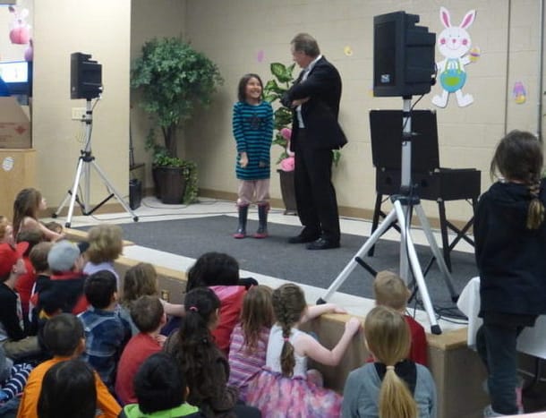 Richard Rondeau magician at a community activity